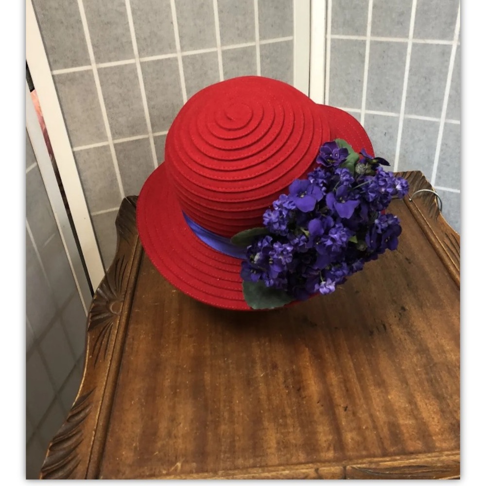 The Scala / Scala,Woman’s,Hats(2), Red,Decorated.: - image 3